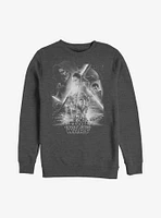 Star Wars Episode VII The Force Awakens Grey-Scale Poster Sweatshirt