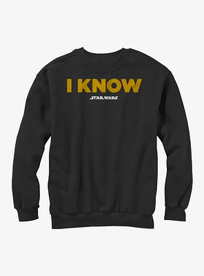 Star Wars I Know Black Sweatshirt