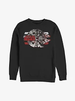 Star Wars Millennium Falcon Profile Black Sweatshirt