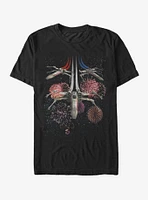 Star Wars Fourth of July X-Wing Fireworks T-Shirt