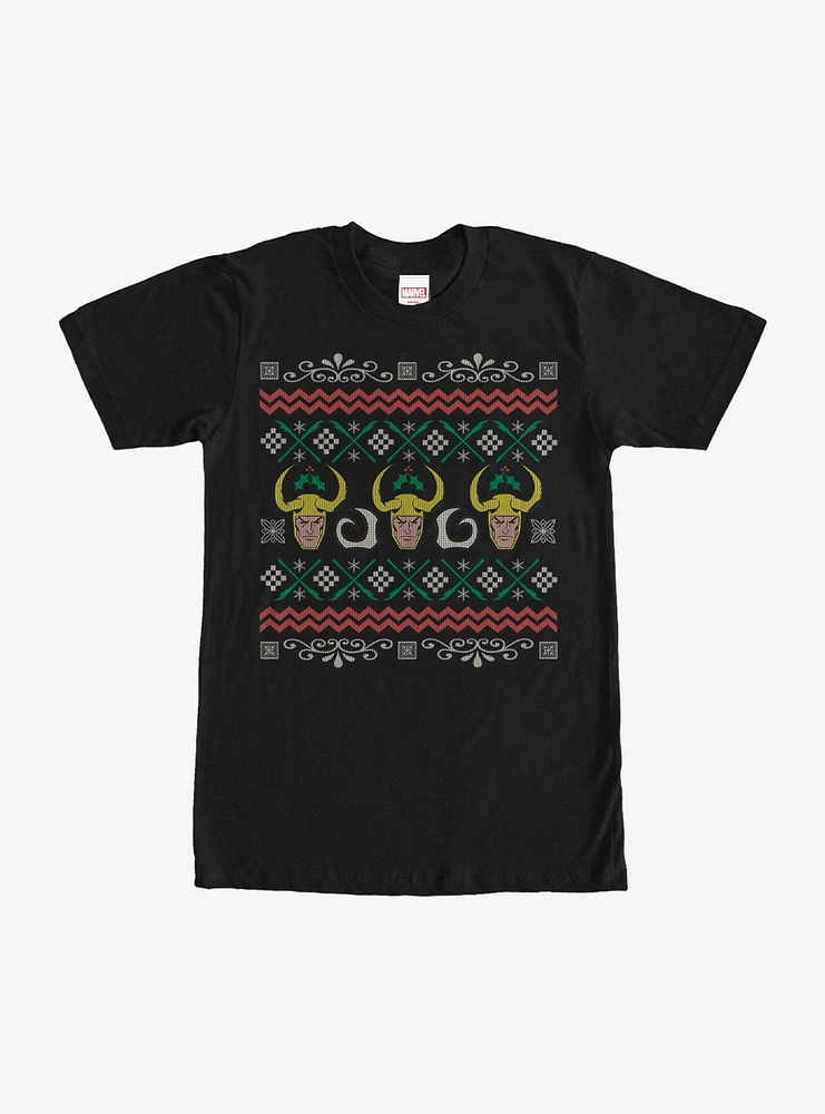 Marvel Loki Ugly Christmas Sweater T-Shirt