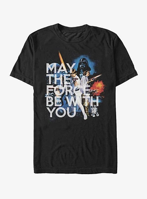 Star Wars A New Hope Force Be With You T-Shirt