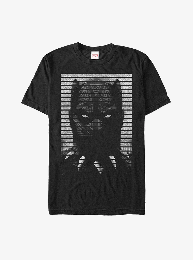 Marvel Black Panther Striped Profile T-Shirt