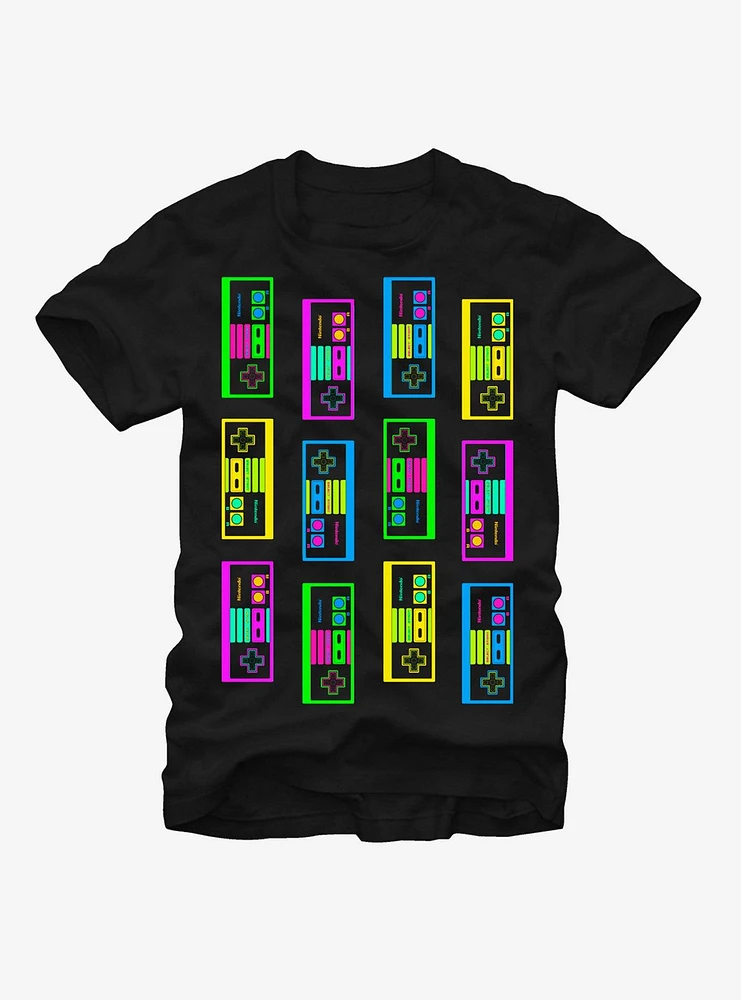 Nintendo Bright NES Controllers T-Shirt