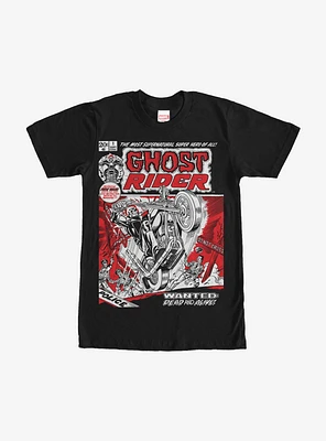Marvel Ghost Rider Comic Book Cover Print T-Shirt