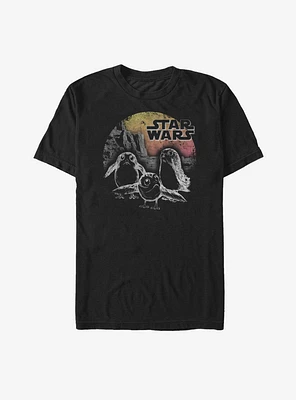 Star Wars Porg Sunset T-Shirt