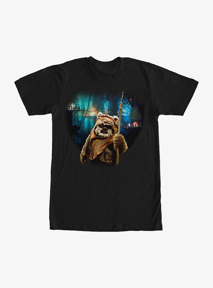 Star Wars Tree Village Wicket Ewok T-Shirt