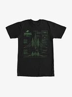 Nintendo Star Fox Arwing Schematics T-Shirt