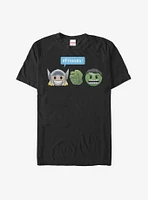 Marvel Thor Hulk Friend Emoji T-Shirt