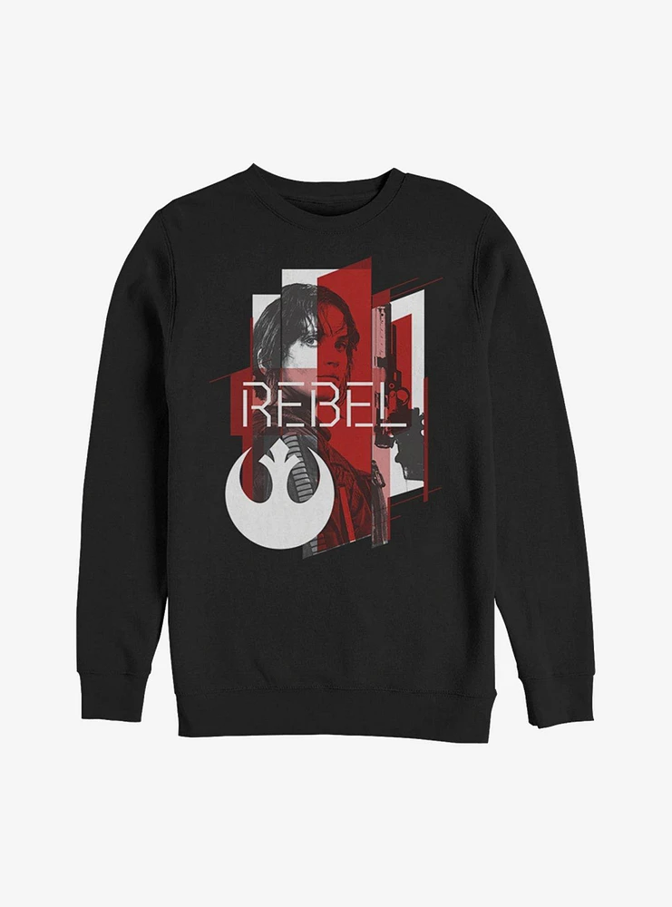 Star Wars Jyn Geometric Rebel Emblem Print Sweatshirt