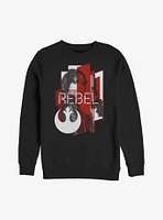 Star Wars Jyn Geometric Rebel Emblem Print Sweatshirt