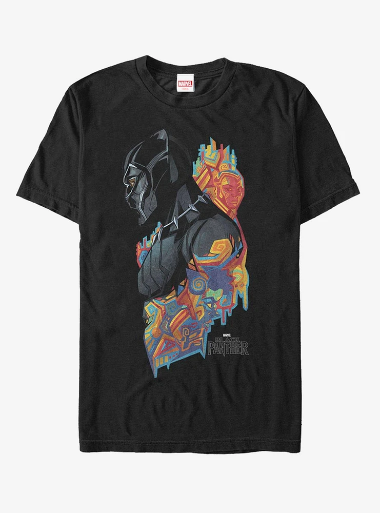 Marvel Black Panther 2018 Artistic Pattern T-Shirt