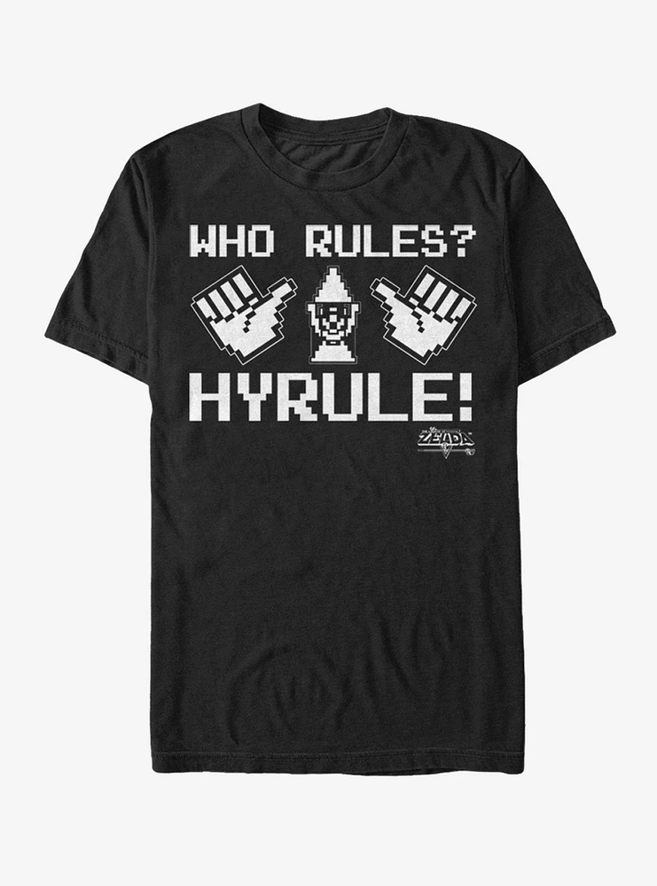 Nintendo Legend of Zelda Who Rules Hyrule T-Shirt