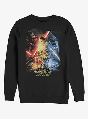 Star Wars Episode VII The Force Awakens Cool Poster Sweatshirt