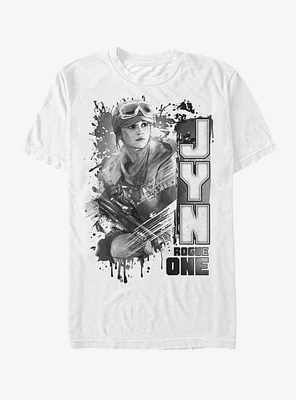 Star Wars Jyn Paint Splatter Print T-Shirt