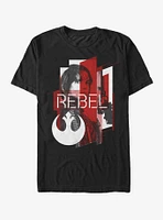 Star Wars Jyn Geometric Rebel Emblem Print T-Shirt