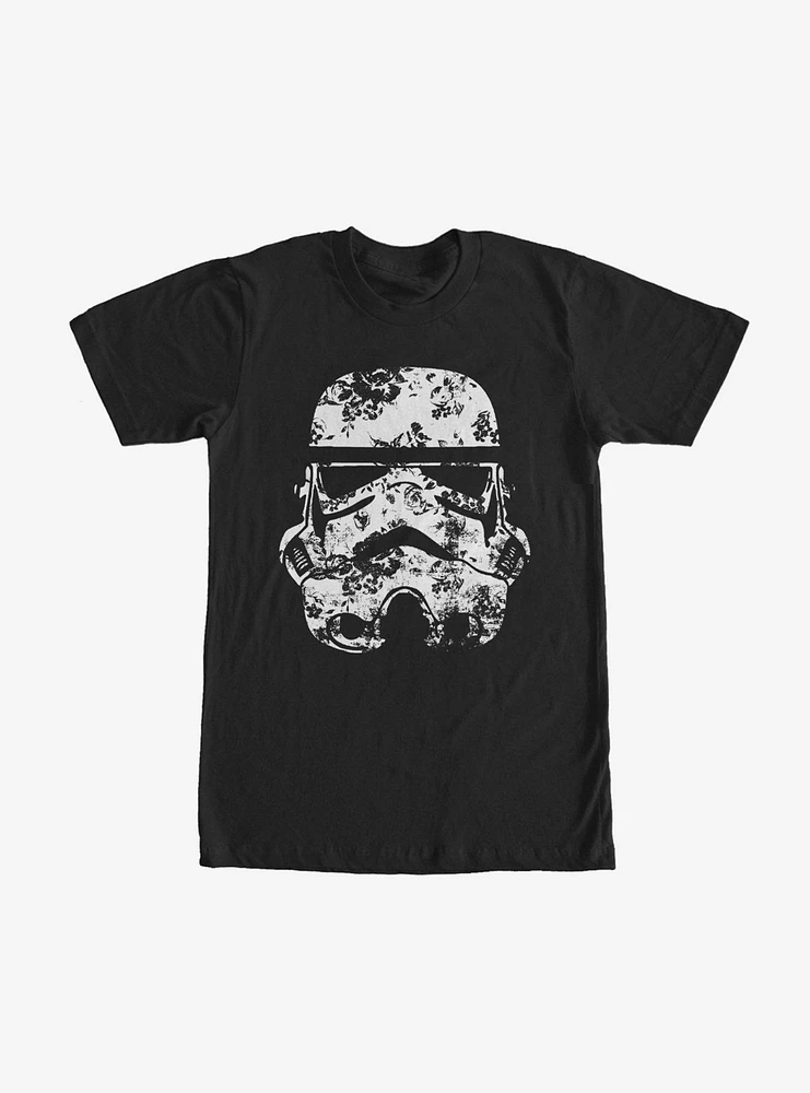 Star Wars Stormtrooper Helmet Flowers T-Shirt