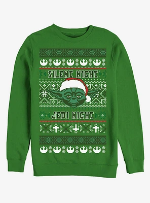 Star Wars Ugly Christmas Sweater Yoda Silent Night Sweatshirt