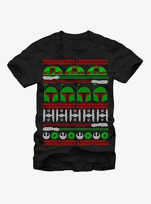 Star Wars Boba Fett Ugly Christmas Sweater T-Shirt
