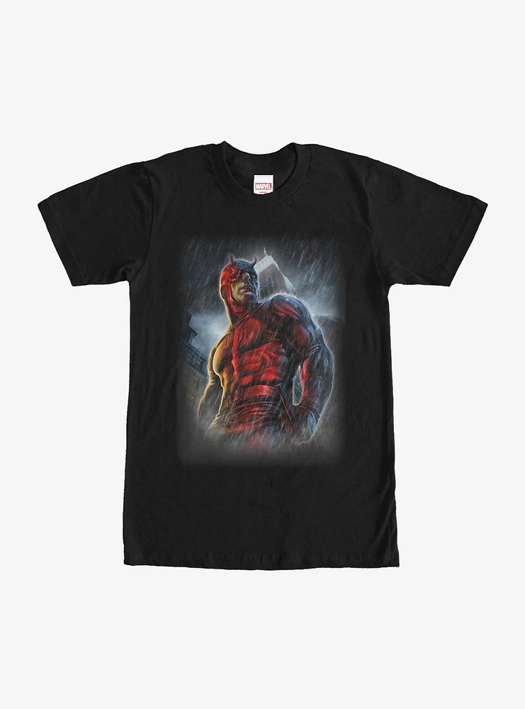 Marvel Daredevil Superhero City Rain T-Shirt