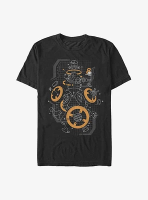Star Wars BB-8 Deconstructed View T-Shirt