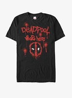Marvel Deadpool Was Here T-Shirt