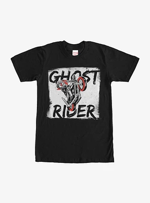Marvel Ghost Rider Paint Print T-Shirt