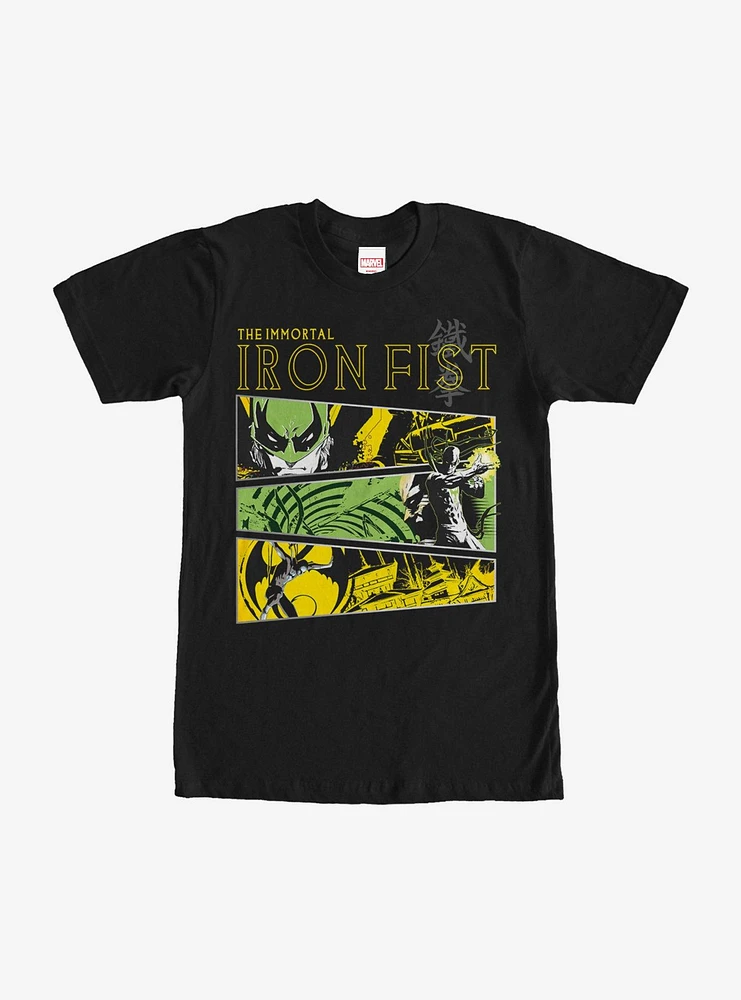 Marvel Immortal Iron Fist Panels T-Shirt