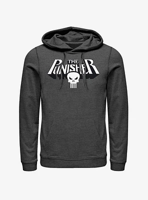 Marvel Punisher Skull Text Logo Hoodie