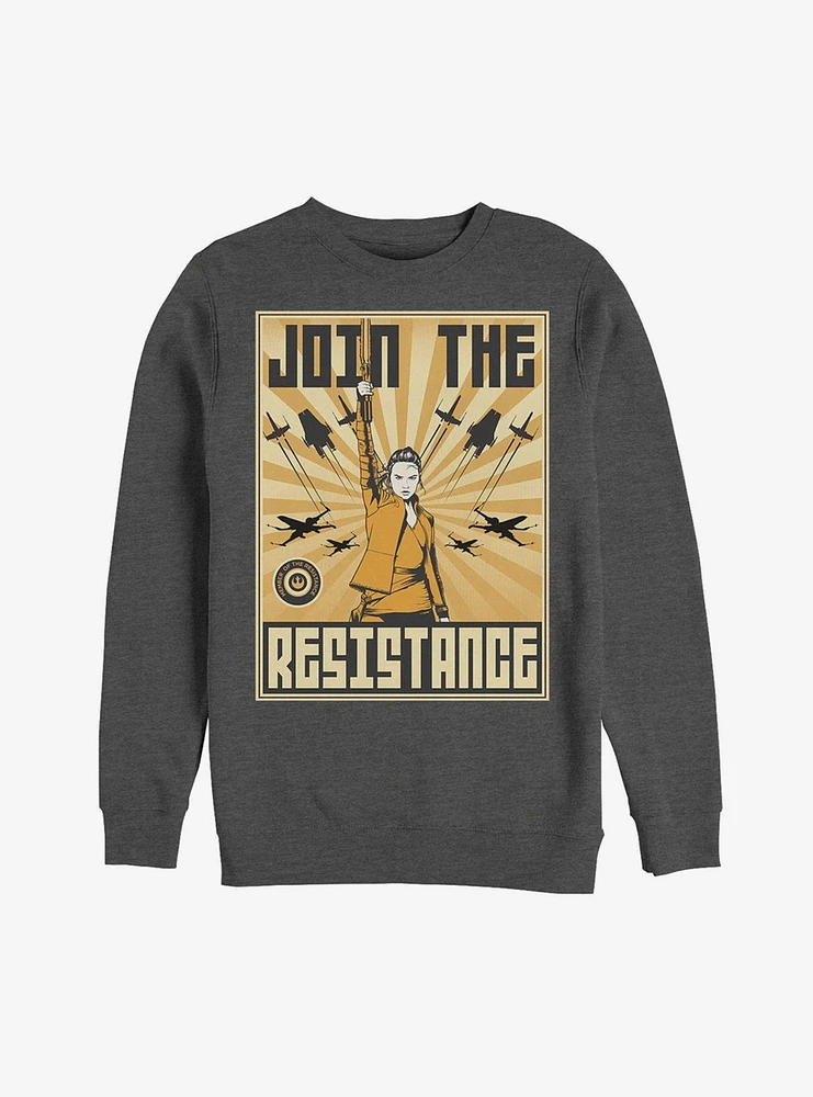 Star Wars Rey Resistance Propaganda Frame Sweatshirt