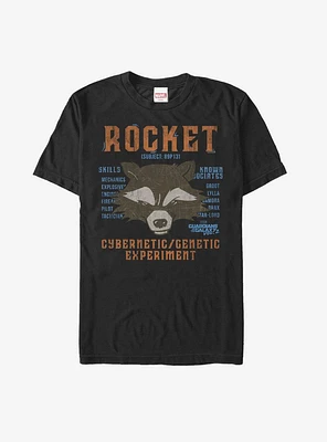 Marvel Rocket List  T-Shirt