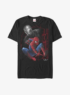 Marvel Spider-Man Homecoming Iron Man Grayscale T-Shirt