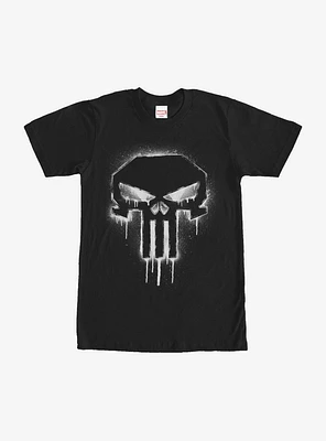 Marvel The Punisher Paint Drip Skull T-Shirt