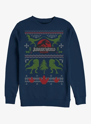 Jurassic Park Ugly Christmas Sweater Print Sweatshirt