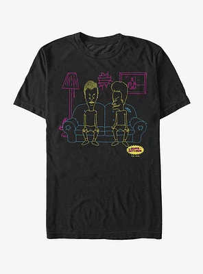 Beavis And Butt-Head Couch Outline T-Shirt