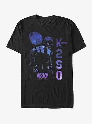 Star Wars K-2SO Galaxy Print T-Shirt