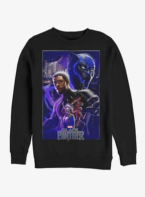 Marvel Black Panther 2018 Character Collage Girls Sweatshirt