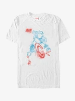 Marvel Captain America Watercolor T-Shirt