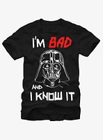 Star Wars Darth Vader Bad and I Know It T-Shirt