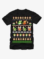 Nintendo Super Mario Bros Pattern T-Shirt