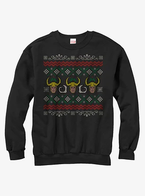 Marvel Loki Ugly Christmas Sweater Girls Sweatshirt