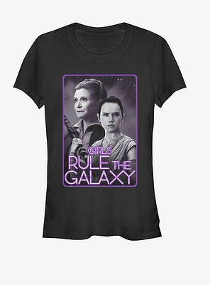 Star Wars Leia and Rey Rule the Galaxy Girls T-Shirt
