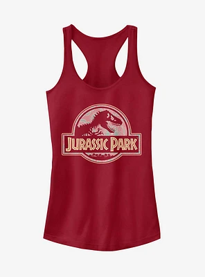 Jurassic Park Logo Henna Print Girls Tank Top