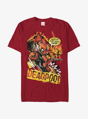 Marvel Deadpool Outta the Way Nerd T-Shirt