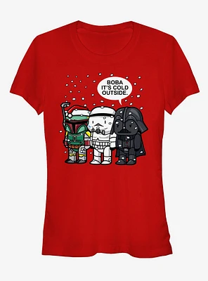 Star Wars Christmas Boba It's Cold Outside Girls T-Shirt