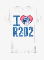 Star Wars I Love R2D2 Girls T-Shirt