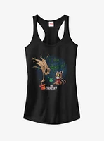 Marvel Guardians of Galaxy I Am Groot Rocket Cartoon Girls Tank