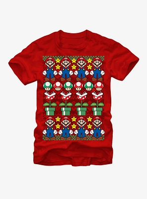 Nintendo Ugly Christmas Sweater Mario T-Shirt