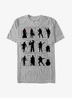 Star Wars The Force Awakens Character Silhouettes T-Shirt