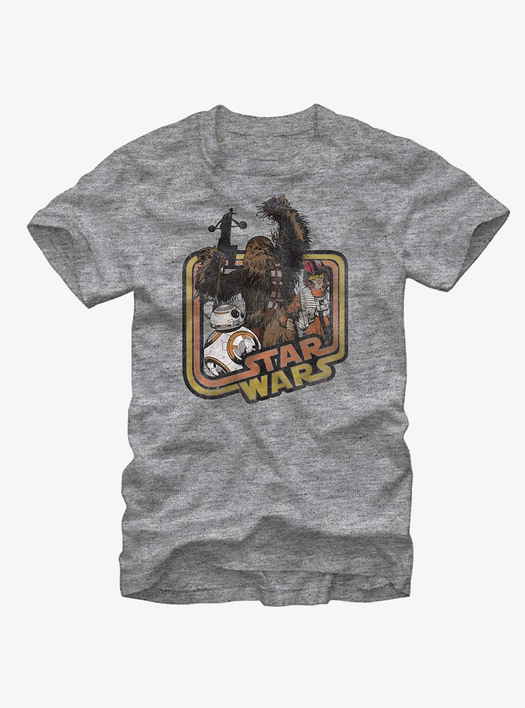 Star Wars Retro Chewbacca and Poe Dameron T-Shirt